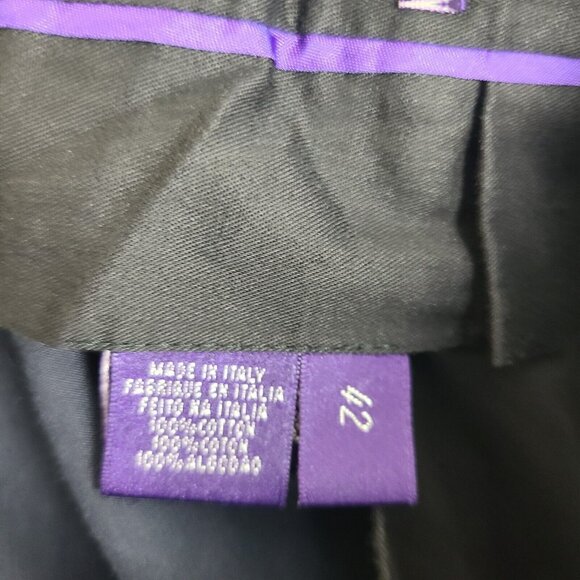Ralph Lauren Purple Label Mens Navy Blue Chino Shorts Size 42 Flat Front - Picture 8 of 13